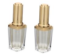 Healvian Bottiglie Vuote Unghie 10 Ml in Acrilico con Tappo Pennello, Set da 2 Pezzi per Art Nails DIY e Conservazione Oli Cuticola