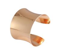 Healvian Bracciale Aperto in Metallo con Incisioni Concave Stile Punk per Donna Design Lucido e Resistente Inossidabile Accessorio Moda Versatile per Polso