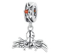 Healvian Bracciale Ciondolo Ragno in Argento S925 Zirconi per Halloween, Design Unico e Resistente, Gioielli Chic per Donne alla Celebrazione
