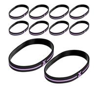 Healvian Braccialetti di Sensibilizzazione in Silicone Nero Set da 30 Pezzi per Consapevolezza Cancro al Seno, Braccialetti Motivazionali Impermeabili per Raccolta Fondi e Supporto Eventi