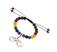 Healvian Braccialetto da Donna e Ragazzo Arcobaleno Pride Lgbtq Catena a Mano Intrecciata, Leggero e Resistente per Decorazione Polso, Accessorio Colorato per Festa e Regalo Anniversario