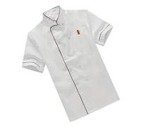 Healvian Camicia Chef Unisex Maniche Corte XL Giacca Catering Traspirante e Resistente per Ristorante e Hotel