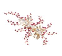 Healvian Canda per a foglie d'oro la sposa sarà la fascia copricapo nuziale Nozze accessori per da sposa accessori per con strass Lega di zinco Rosy