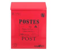 Healvian Cassetta Postale da Esterno e Installazione Facile con Serratura in Ferro Vintage Americano Semplice Vintage Rossa per