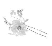 Healvian Cerchiamo Di Generare Un Titolo Accattivante e Conforme Per Prodotto Descritto Titolo Crystal Hair Pin u Shaped Accessorio Sposa Elegante Con Fiori Bianchi Per Matrimonio Headpiece
