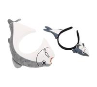 Healvian Cerchietto Cartone Animato Pesce Stantio e Squalo, 2 Pezzi, Divertente Accessorio per Halloween e Feste, Adatto a Ragazze e Adulti