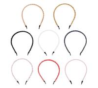 Healvian Cerchietto con treccia da 8 pezzi: cerchietti con treccia di perline per la sposa - copricapo da matrimonio per ragazze - accessori per capelli con eleganti e alla moda per eventi