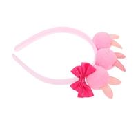 Healvian Cerchietto Orecchie Coniglio con Rosa Accessorio Leggero e per Adulti e Ragazze per Party e Celebrazioni