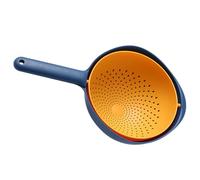 Healvian Cestello Portaverdure a Doppio Strato con Filtro e Manico, Cestino per Scolare Frutta e Verdura in Plastica Resistente, Accessorio Cucina per Lavello e Uso Domestico