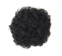 Healvian Chignon di Capelli Neri Sintetici Chignon per Ragazza Nera Coulisse Posticci Afro Ricci Gonfio Riccio e Coda di Cavallo Afro Sintetica