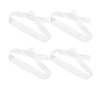 Healvian Cinghia Centrale per Rete da Tennis 4 Pezzi in Nylon Bianco Resistente Corda per Rete Portatile di Facile Installazione Accessorio Professionale per Competizioni e Uso Domestico