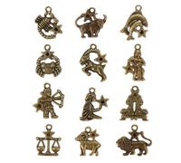 Healvian Ciondoli Zodiacali Fai da Te 60 Pezzi Segni e Simboli per Collane e Braccialetti Accessori Decorativi in Lega Dimensione Pesci per Creazioni Artigianali
