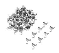Healvian Clip di Supporto per Ripiani Carico Sicuro in Ferro Argento 50 Pezzi Staffe Antiscivolo per Armadietti Metallici per Ufficio e Spazio di Stoccaggio