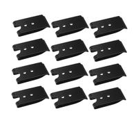 Healvian Clip per Cintura in Metallo Nero 12 Pezzi Presa Sicura e Superficie Liscia per Artigianato in Pelle e Viaggio, Accessori Resistenti per Telefono e Borsa Cintura