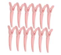 Healvian Clip Volumizzanti per Chioma Curvi Adatti per Acconciature Alto Volume e Frangia a V Alta, in Plastica, Rosa, 12 Pezzi