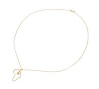 Healvian Collana Con Pendente Mappa Africa e Cuore in Acciaio Resistente Design Minimalista Traforato Catena Maglione Per Donne Gioielleria Moda Semplice e Unica