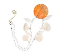 Healvian Collana Di Conchiglie Collana Pendente Per Le Donne Catena Della Clavicola Creativa Collana a Ciondolo a Conchiglia Collana Del Mare Collana Sirena Collana Per Le Donne Plastica