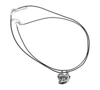Healvian Collana di Coppia Ciondolo a Forma di Cuore Catena per Clavicola Cuciture Lega Resistente e Ciondolo Luminoso Ti Amo in 100 Lingue Regalo Romantico per Fidanzati e Coppie