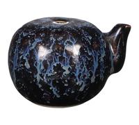 Healvian Contenitore in Ceramica per Gocce D’inchiostro, Nero, Versatile | Calligrafia e Pittura a Pennello, Design Delicato, Uso Casa e Studio, Accessorio da Ufficio