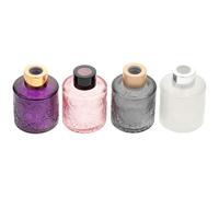 Healvian Contenitori per Colore Casuale Set 4 in Vetro per Facile Riempimento, Design Semplice ed, per Profumi in Camera da