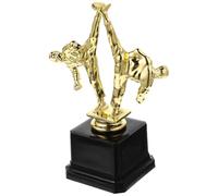 Healvian Coppa Taekwondo Premio Cerimonia Doppia Mossa Marziale in Plastica Resistente, Decorazione per Competizione e Concorso, Regalo Educativo per Scuola Materna e Primaria