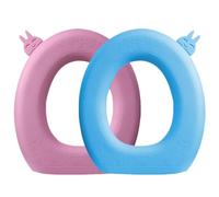 Healvian Copri tavoletta per WC in Eva Blu, 2 Pezzi, Impermeabile, Riutilizzabile, con Sollevatore per Il Coperchio, per Tutte Le Stagioni