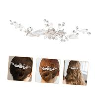 Healvian Copricapo a forcina clip laterale della sposa velo decorazioni per addio nubilato hairdo hair clip accessori per da sposa per le spose accessori sposa strass Silver