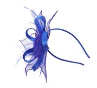 Healvian Copricapo Pavone in Rete Fascinator Da Sposa Vintage Accessori Per Capelli Leggeri in Organza Cappello Blu Per Tea Party e Banchetto Dettagli Artistici e Artigianato Fatto Mano