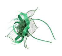 Healvian Copricapo Vittoriano per Donna in Organza e Rete Dettagli di Pavone Accessori per Capelli Vintage per Feste da Tè e Matrimoni