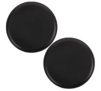 Healvian Copriforo Muro Rotondo in Plastica ABS Nero 2 Pezzi, Copri Buchi nel Muro per Cartongesso, Decorativo per Interni e Mobili