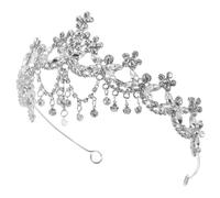 Healvian Corona Nuziale Per La Sposa Tiara Di Cristallo D'argento, Fascia Per Chioma Da Principessa Strass, Copricapo Elegante Per Matrimoni e Balli Di Fine Anno