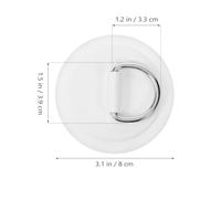 Healvian Cuscinetto ad Anello a d in PVC Bianco Set da 5 Pezzi per Kayak, Paddle Board e attività Outdoor Montaggio Rapido e Accessori per Gommone