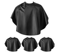 Healvian da taglio nera da 4 pezzi: grembiule da salone impermeabile per adulti, da parrucchiere in poliestere oversize per tintura dei capelli, per decolorazione, permanente e colorazione