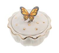 Healvian Dappen Dish con Coperchio in Ceramica Bianca per Nail Art Mini Contenitore Sigillato per Smalti e Pulizia Pennelli Accessorio Versatile per Manicure Polish Mixing