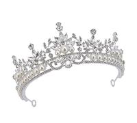 Healvian di nozze di strass fascia da sposa corone diadema per la sposa la sposa sarà la tiara coroncina sposa Bride Hairband diademi nuziali per la sposa Lega di zinco Argento