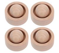 Healvian Diffusore di Oli Essenziali in Legno Massello Set 4 Pezzi, Piccolo Diffusore D’aria senza Alimentazione per Casa, Ufficio e Viaggi, Ornamento Profumazione Legnosa per Ambienti
