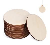 Healvian Dischi Legno 8cm Rotondi Legno Grezzo Tondi Naturali 20 Pezzi da Pitturare e Incidere per Decorazioni Fai da Te per Centrotavola Artigianali