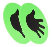 Healvian Dischi Segnaletici per Allenamento di Calcio in PVC Resistenti 23cm, Cartelli per Marcatura Campo Calcio e Attrezzatura Sportiva per Campi e Scuole, Set 1 Paio Verde