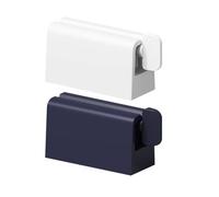 Healvian Dispenser di Dentifricio Manuale 2 Pezzi, Spremi-dentifricio in Plastica, Supporto Bagno senza Fori, Estrusore Pratico e Smontabile, Controllo Dosaggio Anti-spreco per Adulti