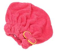 Healvian doccia elastica roba per asciugamani in microfibra per cuffia da doccia per asciugamani da donna cuffia per asciugare i cappuccio ad asciugatura rapida Rosy