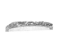 Healvian Drago Retrò e Pettine Phoenix Pettine Cinese Pettine Fatto a Mano Pettini Decorativi Per Da Donna Pettine Da Barbiere Pettine Massaggiante Pettine Di Metallo Silver Lega