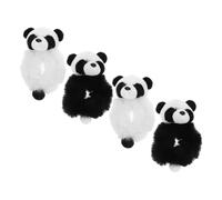 Healvian Elastici per Chioma in Peluche Panda Morbidi ed Elastici, Facili da Usare, Set da 4 Pezzi Adorabili per Ragazze e Donne, per Condividere Amici