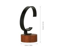 Healvian Espositore per Orologi da Polso in Acrilico Trasparente Base in Legno di Noce Porta Orologi da Uomo e Donna Organizer Compatto per Braccialetti e Gioielli Supporto Elegante per