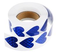 Healvian Etichette Adesive a Forma di Cuore Lucide Adesivi Sigillanti Decorativi per Confezioni Regalo Rotolo da 500 Pezzi Blu per Decorazioni Nozze Biglietti D’Auguri e Artigianato