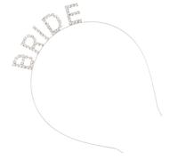 Healvian Fascia Chioma Sposa in Lega Argento Scritta Bride per Wedding Party e Engagement Party, Accessorio Elegante per Acconciature da Matrimonio