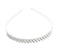 Healvian Fascia Da Sposa in Strass Fascia Da Donna Incatenata Elastici Per Con Perle Fascia Di Strass Copricapo Lucido Fasce Per La Testa Per Fascia Per Gioielli Da Sposa Silver
