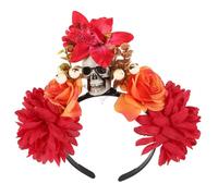 Healvian Fascia per Capelli Fiori e Scheletro Adatta per Feste di Halloween e Carnevale Realizzata Materiali di Buona Qualità Leggera e Comoda da Indossare e Pratica per Dare un Look