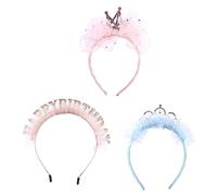 Healvian Fascia Per in Pizzo Dorato Con Scritta "buon Compleanno" Per Bambini