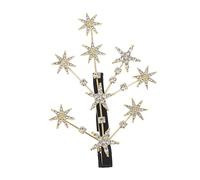 Healvian Fermaglio Per Chioma Strass e Rami Dorati, Forcina Decorativa Cristalli Per Donna, Accessori Eleganti Per Acconciature Da Matrimonio e Banchetto