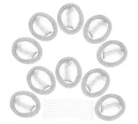 Healvian Filtri Antipelucchi Per Lavatrice in Acciaio 304 Set Da 10 Pezzi Trappole Per Lanugine Per Tubo Flessibile Resistente e Duraturo